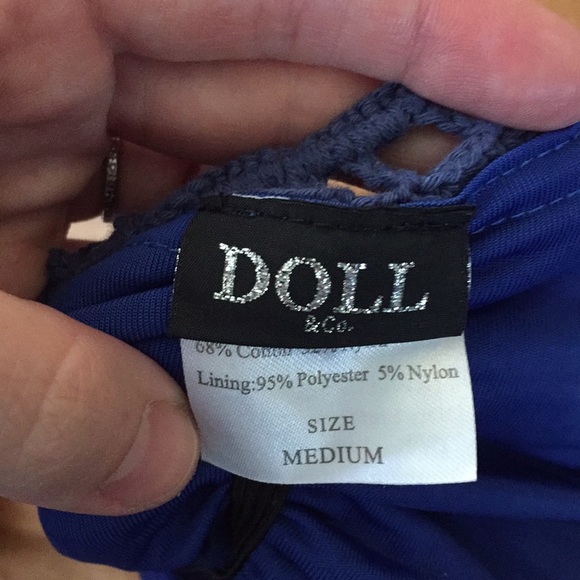 One piece crotchet blue bathing suit by Doll & Co - Picture 8 of 8